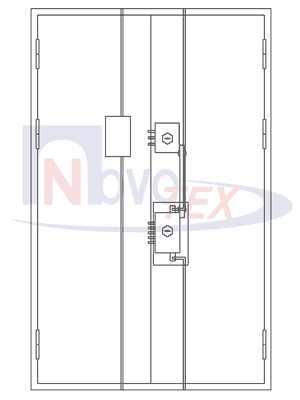 Чертеж бронированной двери ДБ-33