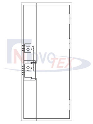 Чертеж бронированной двери ДБ-33