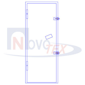 Люк противопожарный для вентиляционной шахты с креплением на гайках-барашках