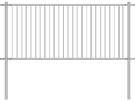 Крепежная заборная секция